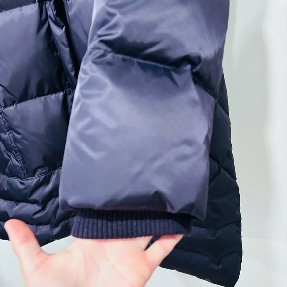 LAURA Purple quilted Down coat with fur hood - Picture 9 of 9